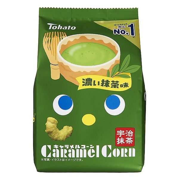 キャラメルコーン 濃い抹茶味 12袋 東ハト スナック菓子 - アスクル