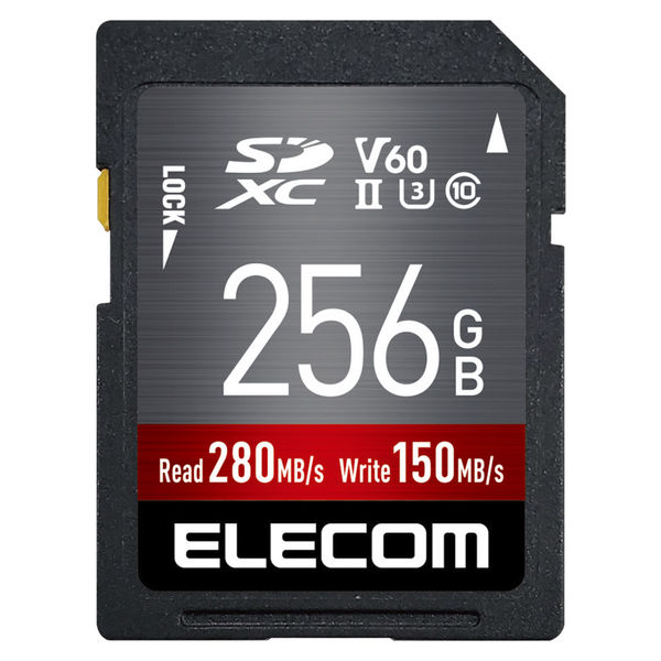 SDカード SDXC 256GB Class10 UHS-II U3 V60 MF-FS256GU23V6R エレコム 1個