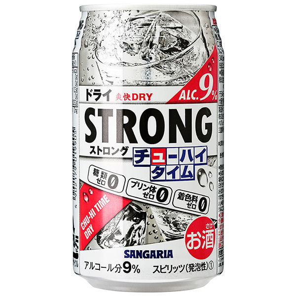 チューハイ 酎ハイ ストロング チューハイタイムゼロドライ プリン体ゼロ 着色料ゼロ 340ml 缶 2箱 （48本） - アスクル