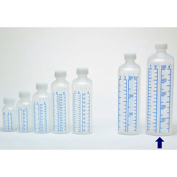 ケーエム化学 カラー目盛投薬瓶 青色目盛り（未滅菌） 500cc（500mL