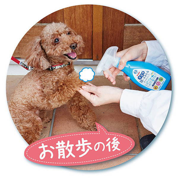 泡でふきとるドライシャンプー 手足用 犬猫用シャンプー 350ml 1個 ペティオ アスクル