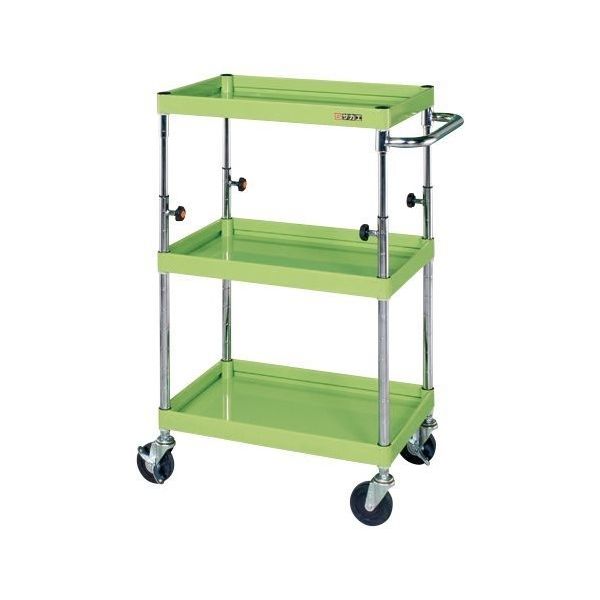 SAKAE/サカエ スーパーワゴン高さ調整タイプ(ナイロンウレタン車・天板付) TEKR-400TNU SAKAE⁄サカエ スーパーワゴン高さ調整タイプ(ナイロンウレタン車・天