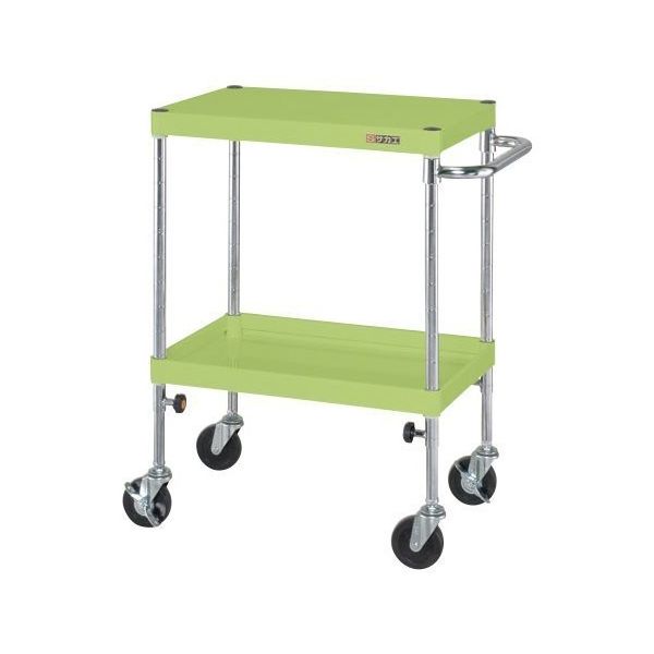 CSパールワゴン(軽量タイプ/均等耐荷重75kg/ナイロンウレタン車/H725~975mm/2段/移動式) TCSPー9072NU 1台（直送品）