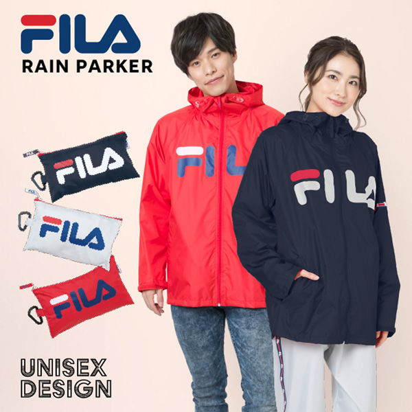 人気 fila チャックパーカー 赤