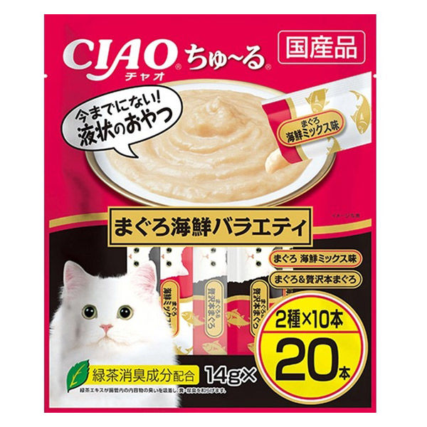 チュール総合栄養食マグロ・カツオバラエティ 14g×40本×8 - キャットフード