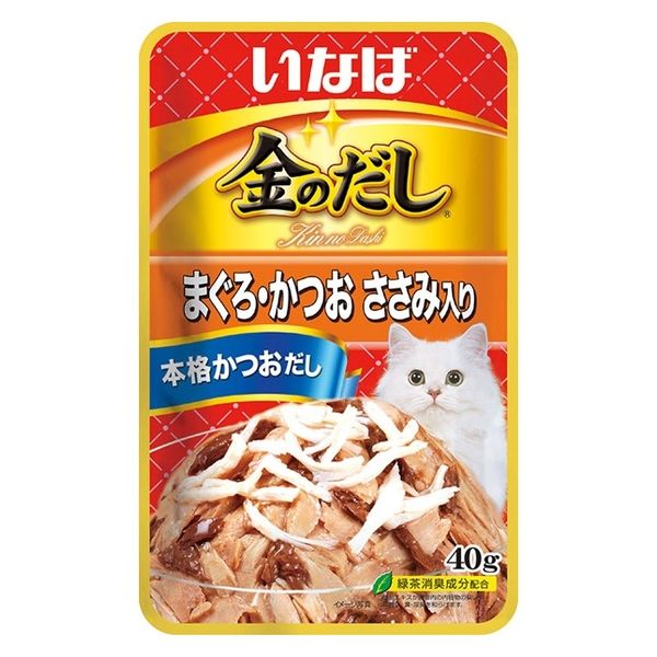 いなば 金のだし 猫 パウチ まぐろ・かつお ささみ入り 40g 16袋