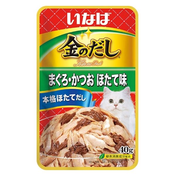 いなば 金のだし 猫 パウチ まぐろ・かつお ほたて味 40g 6袋