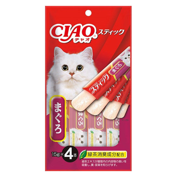 いなば CIAO チャオ スティック 猫 キャットフード まぐろ（15g×4本）10袋 おやつ