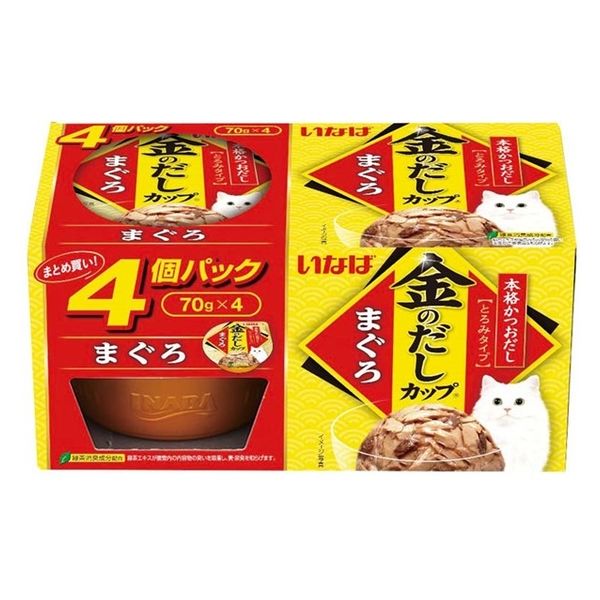 いなば 金のだし カップ 猫 まぐろ（70g×4個）3箱 キャットフード