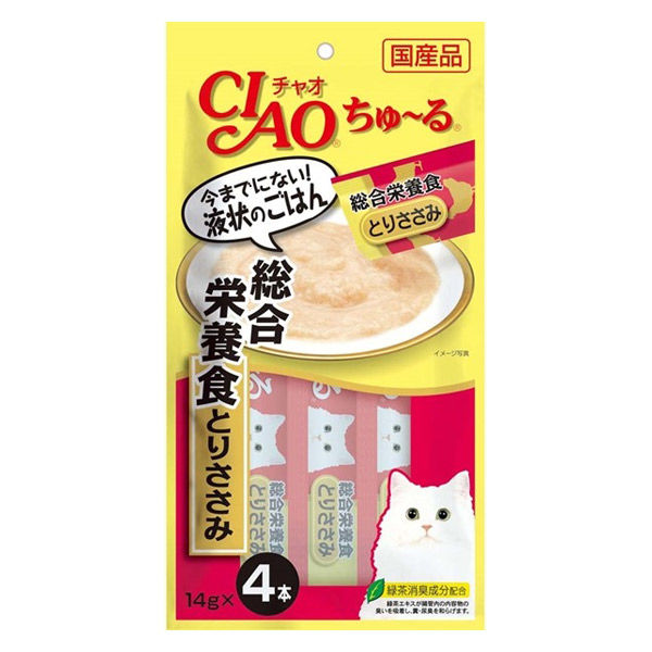 いなば CIAO チャオ ちゅーる 猫 とりささみ 総合栄養食 国産（14g×4本
