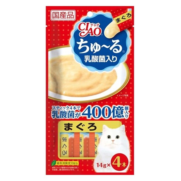 いなば CIAO チャオ ちゅーる 猫 乳酸菌入り まぐろ 国産（14g×4本）6