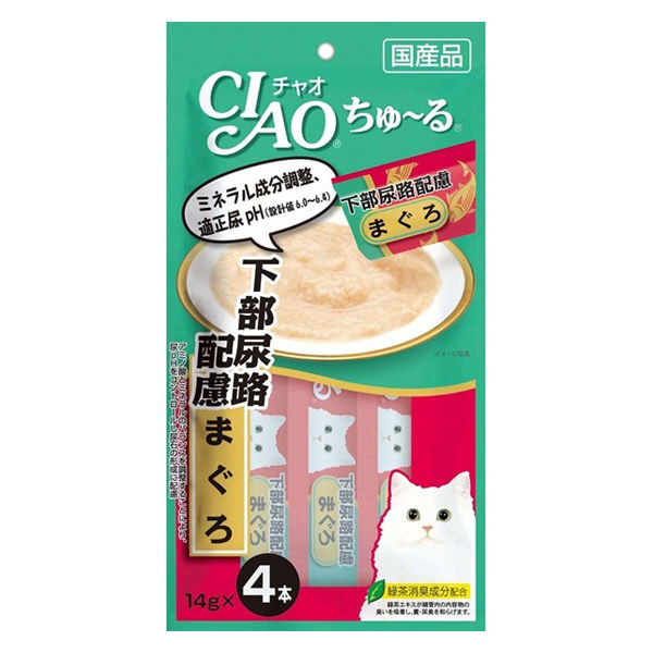 いなば CIAO チャオ ちゅーる 猫 下部尿路配慮 まぐろ 国産（14g×4本