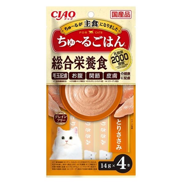 いなば CIAO チャオ ちゅーるごはん 猫 とりささみ 総合栄養食 国産