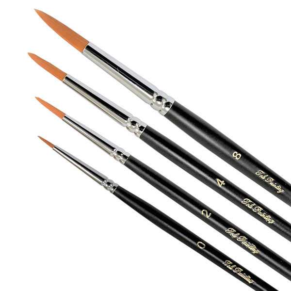 TTC トールペイント用 ナイロン 丸筆 4号 70-5350 1セット(1本×3