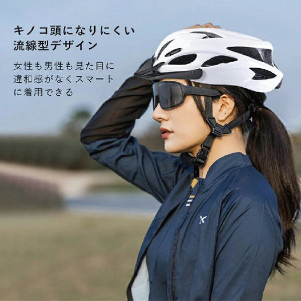 シナジーインターナショナル ＳＧ自転車ヘルメット 白 6300044023 1個 
