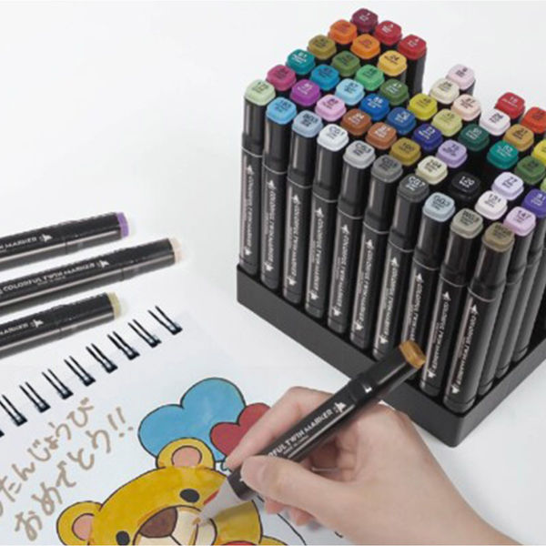 ハック カラフルツインマーカー 60色セット HAC3887 1セット（直送品