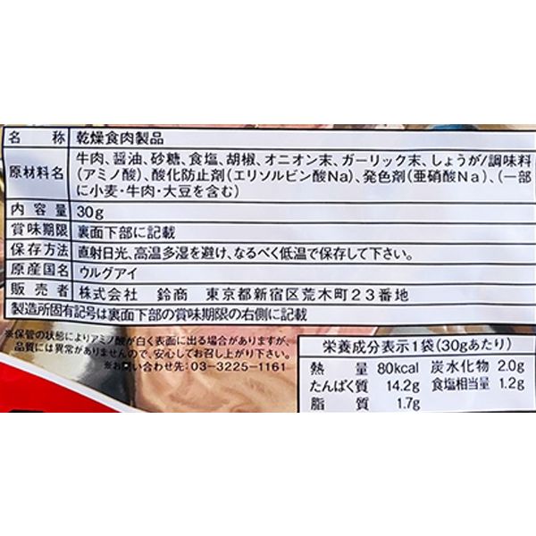 株式会社鈴商 テング ビーフステーキジャーキー バイツ レギュラー 5個
