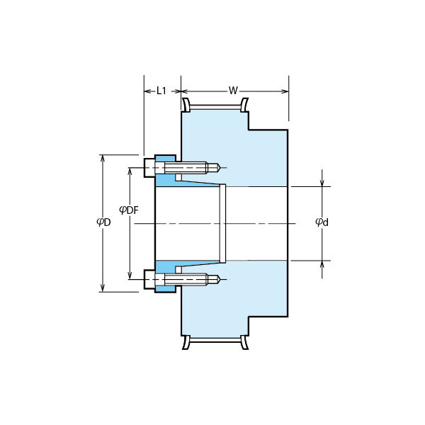 椿本チエイン PXロックプーリ Sタイプ P8M形 PT72P8M25BFー