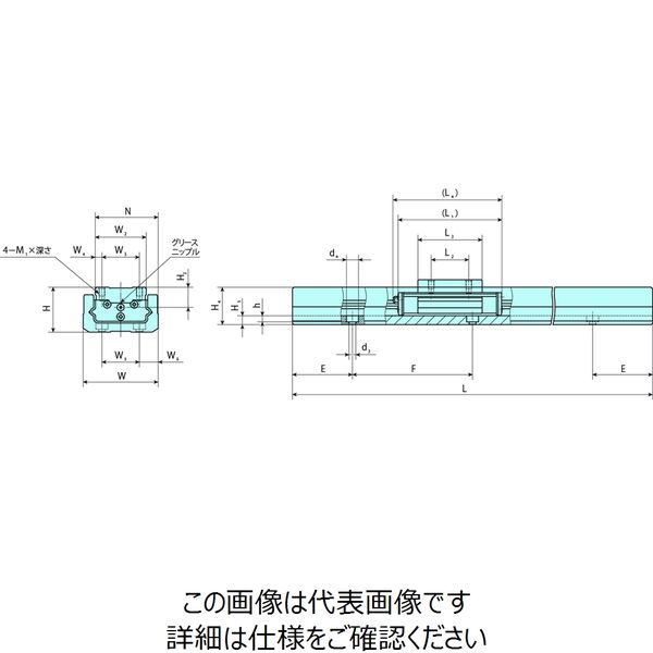 日本トムソン（IKO） リニアウェイU・LWU（非互換性仕様・ボール非保持式） LWU100C3R1500（直送品） - アスクル