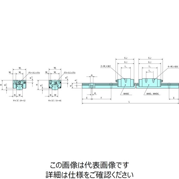 日本トムソン CルーブリニアウェイH・MHD(ブロック形・スライド