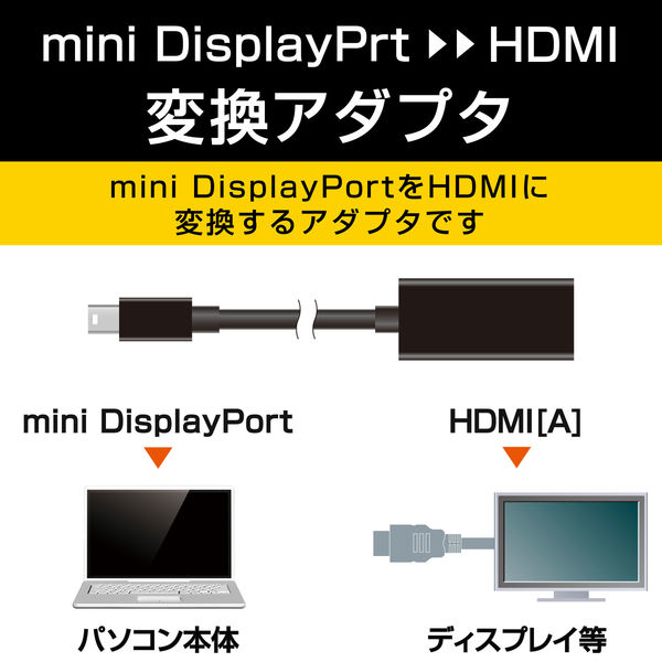 エレコム ミニディスプレイポートケーブル miniDisplayPort ver1.2 1m CAC-DPM1210BK