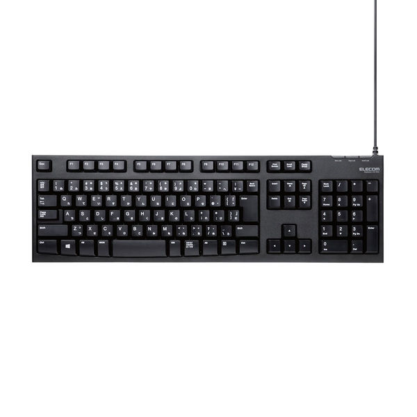 (未使用･未開封品)　エレコム PS4用/メンブレン式キーボード/108キー/USB/L/ブラック kmdlckf キーボード 有線 1000万回耐久 108キー Lサイズ メンブレン