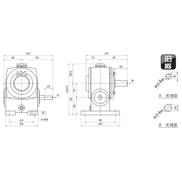 青木精密工業 減速機 LA2ー20 1台（直送品） - アスクル