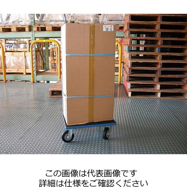 エスコ 500x500mm/400Kg ドーリー(木製/ゴム張) EA520AD-15 1台（直送