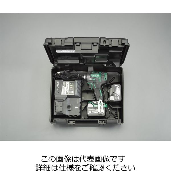 エスコ DC14.4V インバクトドライバー(バッテリー2個付/緑) EA813DB