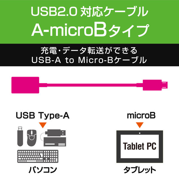 エレコム USB A-microB変換アダプタ　10cm TB-MAEMCBN010BK 1個