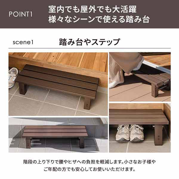 三栄コーポレーション アルミステップ 踏み台 縁台 固定金具付き 幅