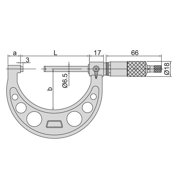 トラスコ中山 標準外側マイクロメータ 測定範囲0〜25mm TMC-0025 1個