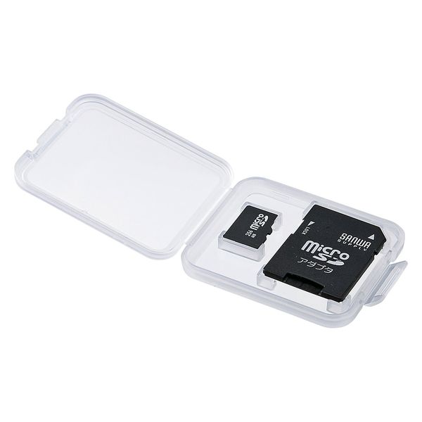 サンワサプライ メモリーカードクリアケース(microSDカード用・6