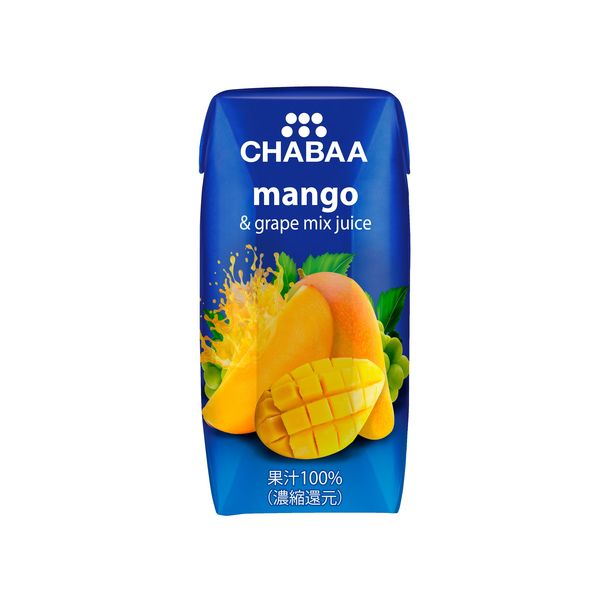 【おトク】 CHABAA マンゴー＆グレープミックスジュース 100％ジュース 日焼け止め
