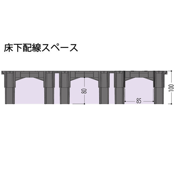 2点セット フクビ化学工業 クリーンOAフロア 置敷タイプ500mm角の樹脂製OA