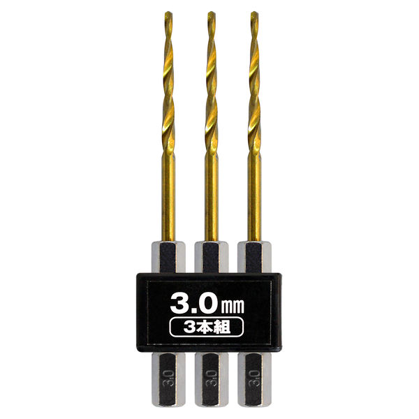 ビッグマン 下穴テーパードリル ショート 3.0mm 3本入 MSDS-30 1組(3本