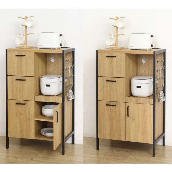 軒先渡し】クロシオ アート(ART) 食器棚 幅600×奥行400×高さ1000mm