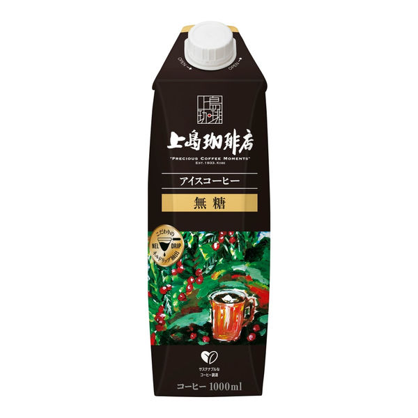 UCC上島珈琲 上島珈琲店 アイスコーヒー 無糖 1000ml 1セット