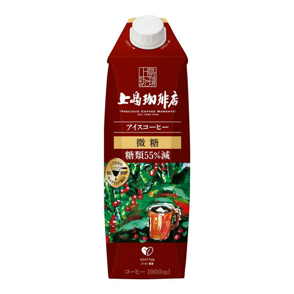 UCC上島珈琲 上島珈琲店 アイスコーヒー 微糖 1000ml 1セット