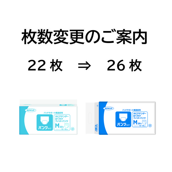 さえちん　ネピアテンダー パンツ型おむつ Mサイズ 20枚入り×2箱 ネピアテンダーはくだけフィットパンツMサイズ26枚×4パック