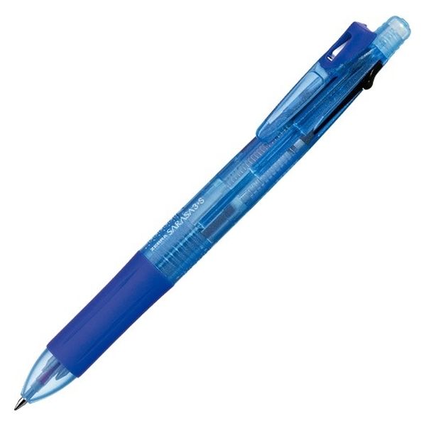 多機能ボールペン サラサ3+S 青軸 2色0.5mmボールペン+シャープ SJ3-BL ゼブラ