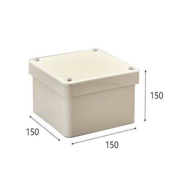 エスコ 150x150x150mm 防水プルボックス(正方形/ノック無