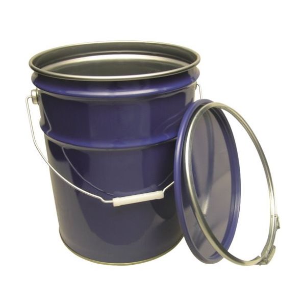 エスコ 20L ペール缶(バンドタイプ/PEフィルムラミネート/5缶 EA991AG-4E 1セット(5缶)（直送品） エスコ 20L 5缶 サイズ φ300×361 mm