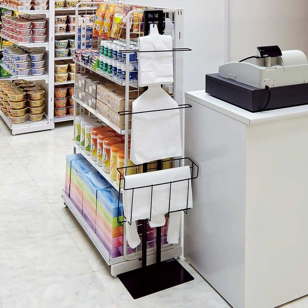 ストア・エキスプレス レジ袋什器 シンプルタイプ 2507-910 1台（直送