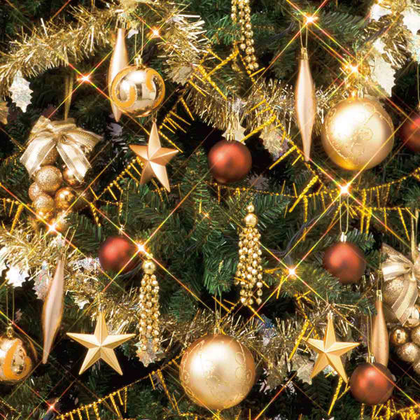 ストア・エキスプレス コンチネンタルクリスマスツリーセット ゴールド　H180×W110cm 8813-164 １セット（直送品）