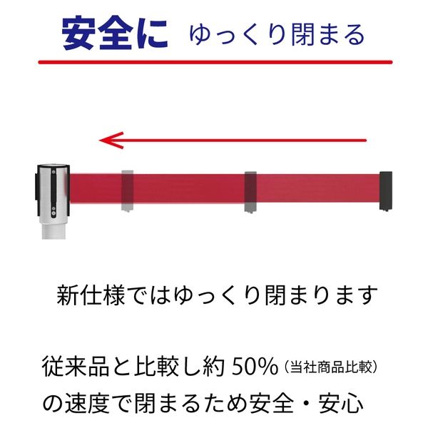 Y2K ベルトがゆっくり戻るポールパーテーション イエロー BPF2-890-YEN