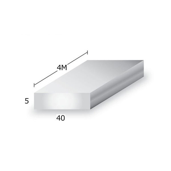 トレード アルミフラットバー アルマイト付 ｔ５Ｘ４０Ｘ４ｍ シルバー 085180 1本（直送品） - アスクル