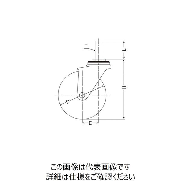 エスコ 50mm キャスター(自在金具・ネジ式・ステンレス製) EA986PT-801