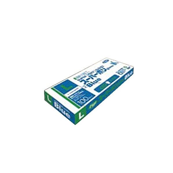 エスコ [L] 手袋(ポリエチレン・エンボス・ブルー/100枚) EA354DS-33 1セット(1500枚:100枚×15箱)（直送品）