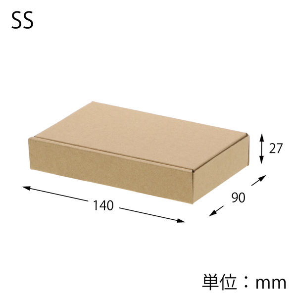 シモジマ HEIKO ミニダンボール 外寸：縦90×横140×厚さ27mm MD